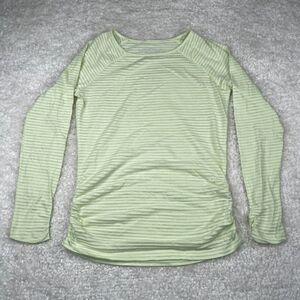 Carve Designs Yellow Stripe Ruched Long Sleeve Shirt